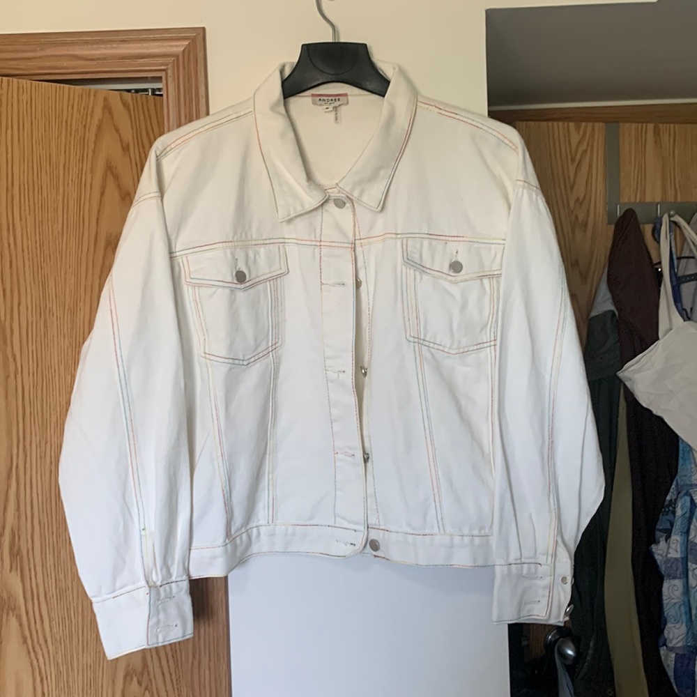 Andree by Unit white denim jacket